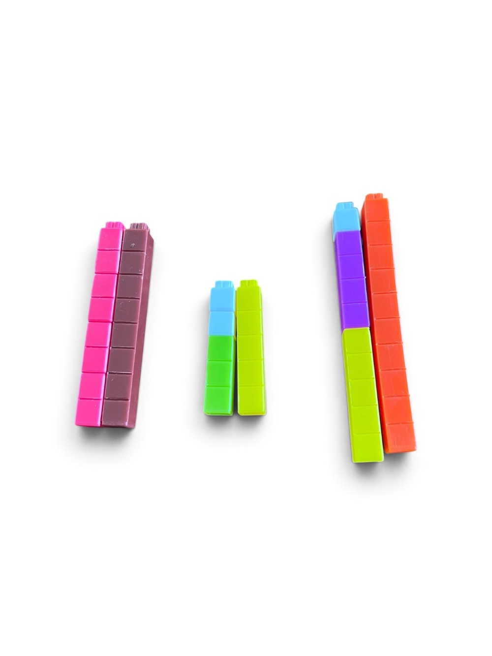 Colorful Linking Math Cubes & Counting Rods Set - Picture 3 of 3